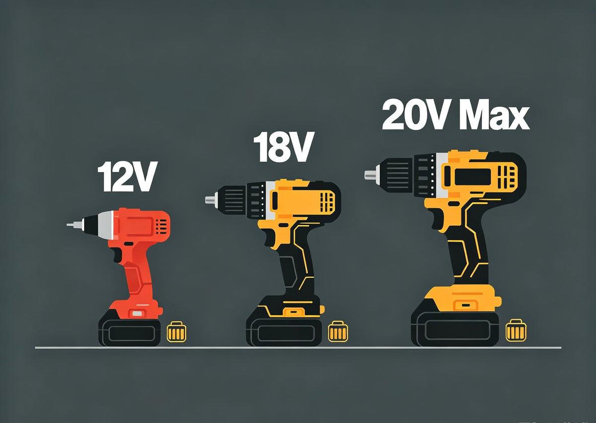 12V vs. 18V vs. 20V Max: Choosing the Right Power Tool Voltage for Your Work