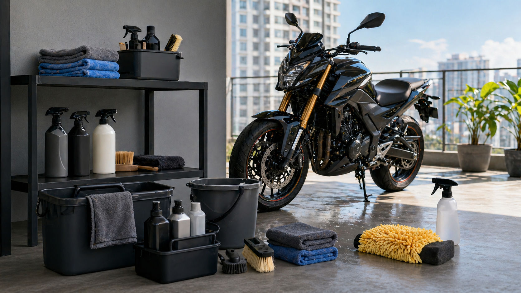 How to clean a motorcycle in a residential apartment: recommended methods and guidelines.