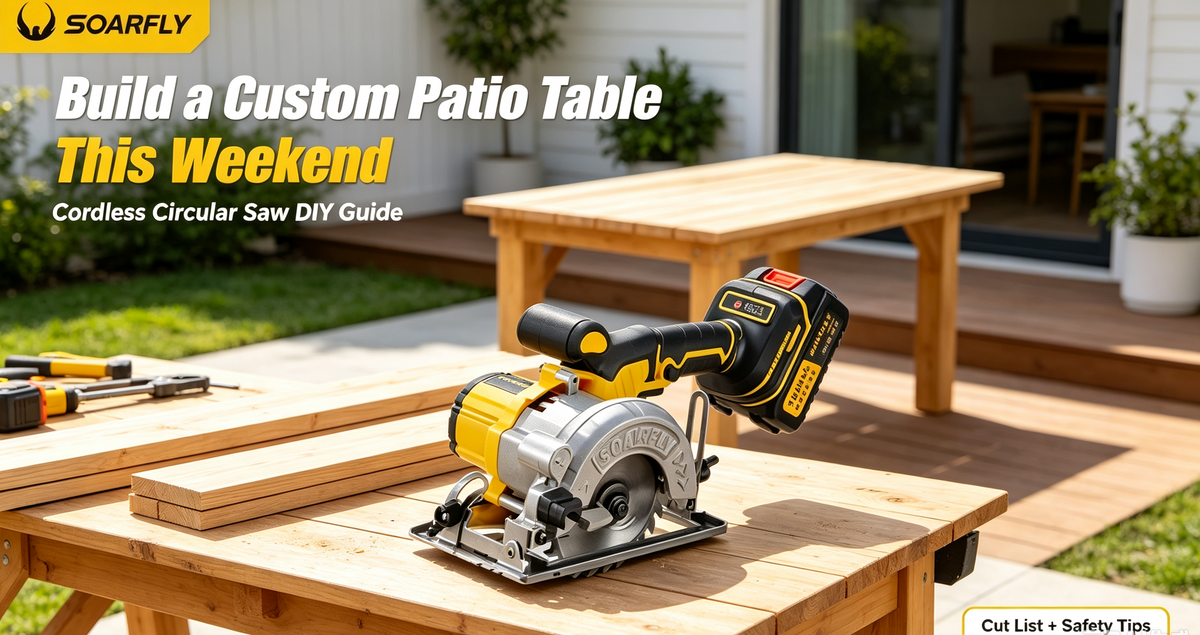 How to Build a Custom Patio Table on a Weekend Using a Cordless Circular Saw