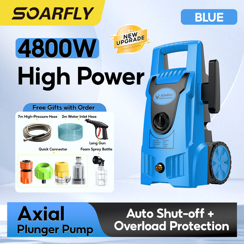 SOARFLY Portable Pressure Washer Heavy Duty 4800W Car Washer High Pressure Portable Washing Machine