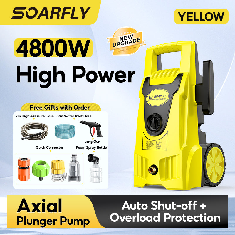 SOARFLY Portable Pressure Washer Heavy Duty 4800W Car Washer High Pressure Portable Washing Machine