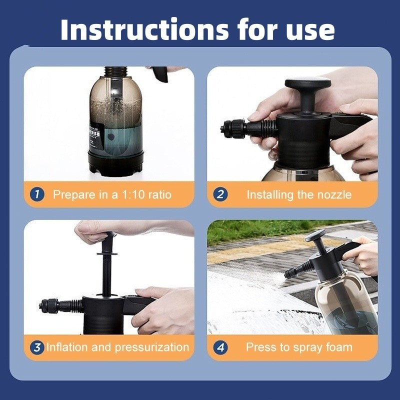 SOARFLY 2L Foam Sprayer Car Wash Portable Pressure Washer Power Sprayer Car Shampoo Water Gun Sprayer